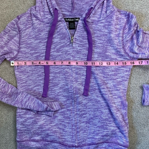 Rubber Doll Women Zip Up Lightweight Spring Hoody Size Small - Picture 5 of 5